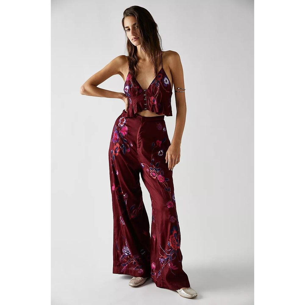 Free People Mimi Embroidered Set Size 12